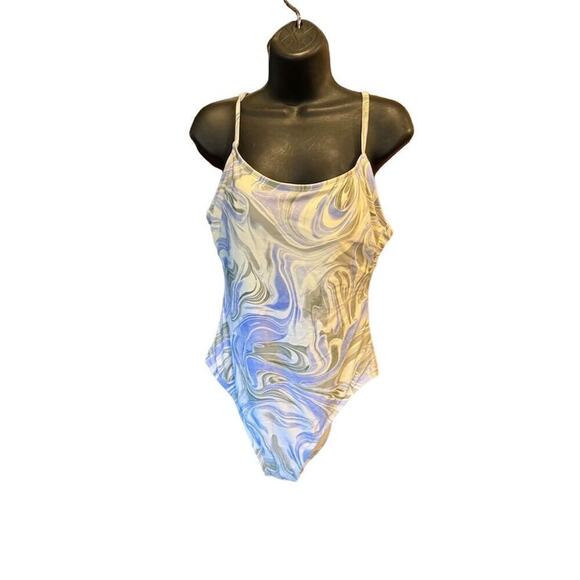 Hurley Women’s One-Piece Swimsuit Size Large – Marble Swirl Print, - Picture 2 of 11
